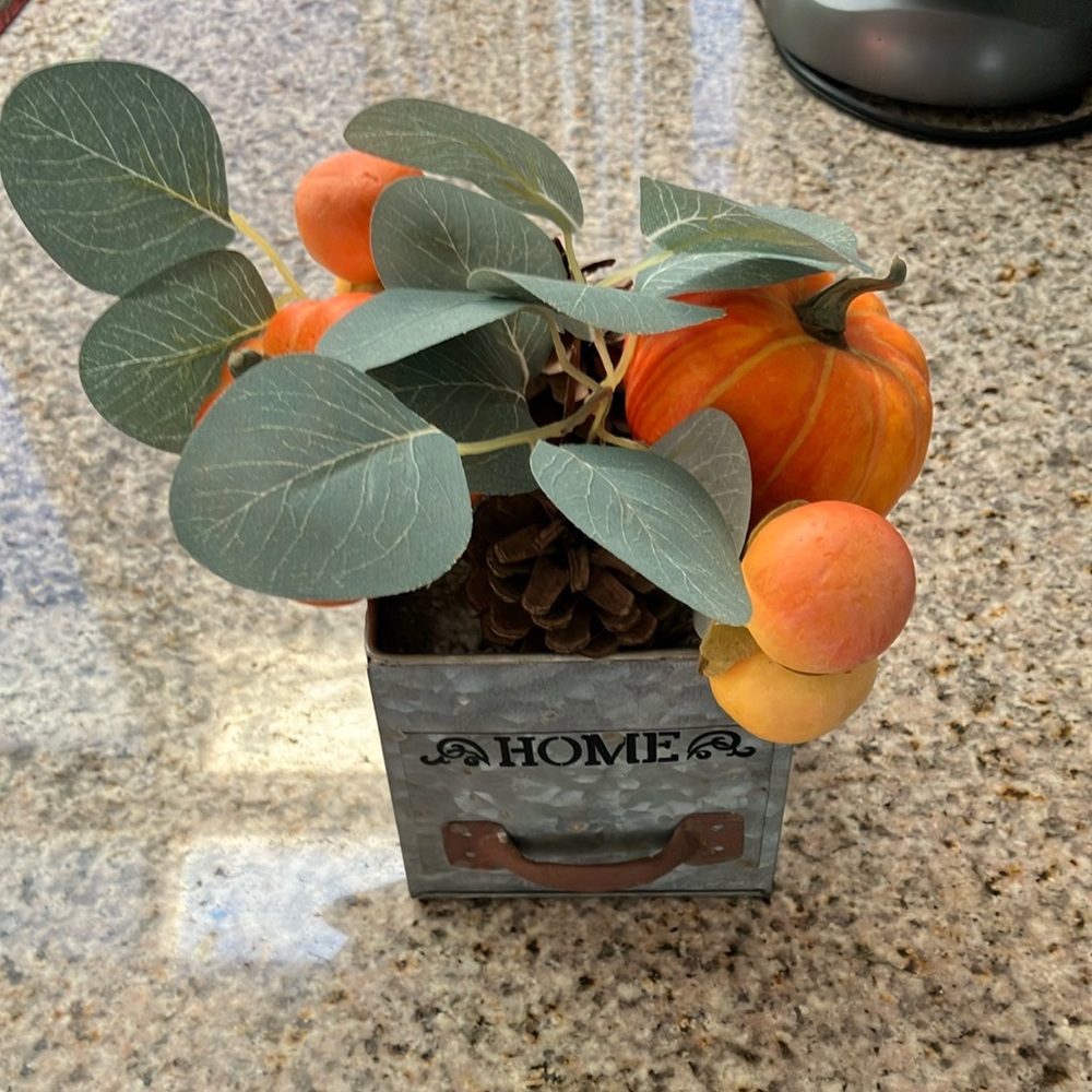 Fall home silver metal farmhouse decoration